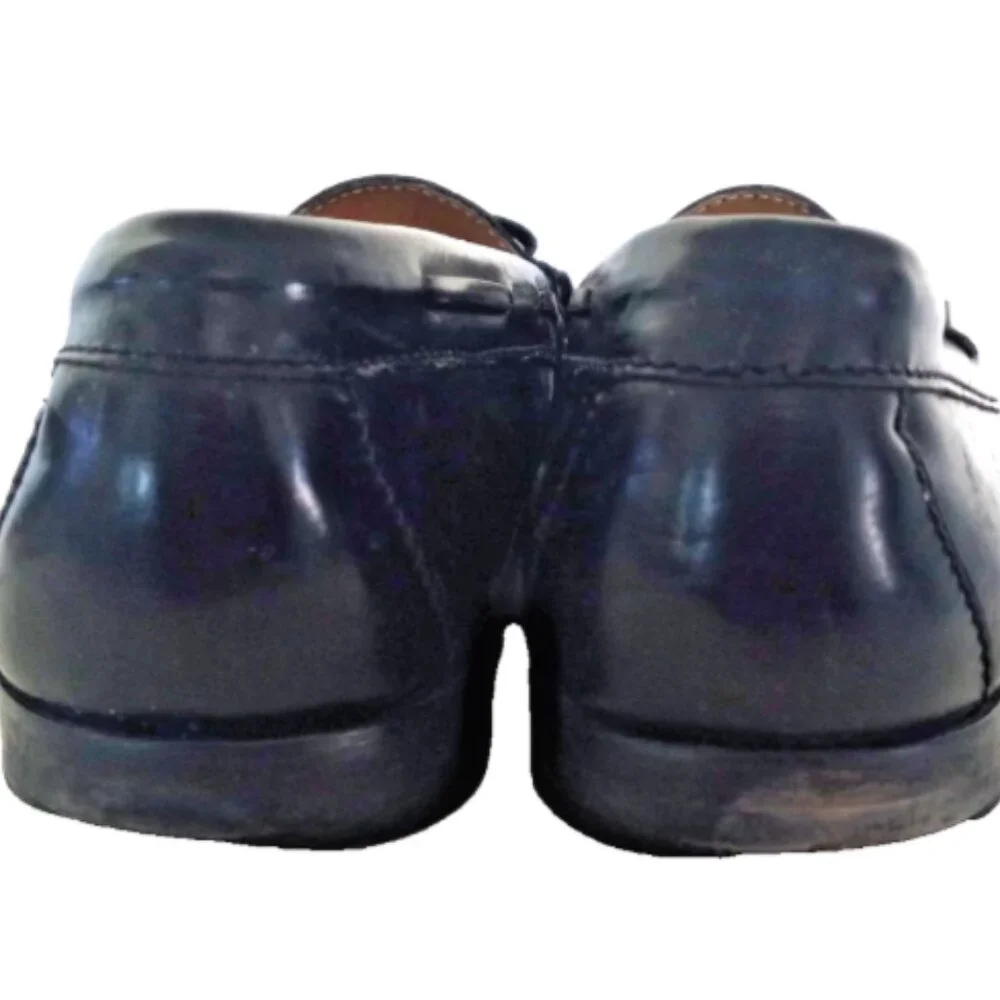 Cole Haan Men’s Black Leather Tassel Loafers Slip On Shoes Size 10D EUC
